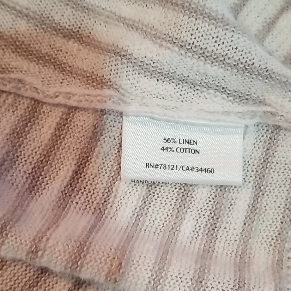 Eileen Fisher Linen/Cotton Blend Cardigan - SZ M - Picture 3 of 6